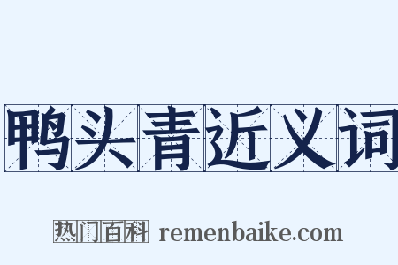 鸭头青近义词是什么意思的图片